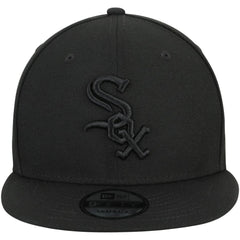 MLB Chicago White Sox New Era Black on Black 9FIFTY Team Snapback Adjustable Hat