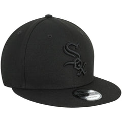MLB Chicago White Sox New Era Black on Black 9FIFTY Team Snapback Adjustable Hat