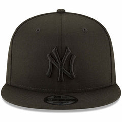 MLB New York Yankees New Era Black on Black 9FIFTY Team Snapback Adjustable Hat