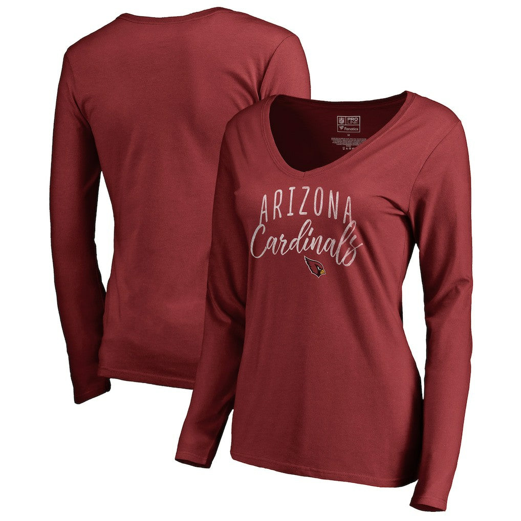 Women's Graceful Long Sleeve V-Neck T-Shirt - Arizona Cardinals