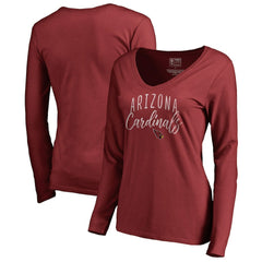 Women's Graceful Long Sleeve V-Neck T-Shirt - Arizona Cardinals