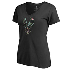 NBA Milwaukee Bucks Lovely V-Neck T-Shirt