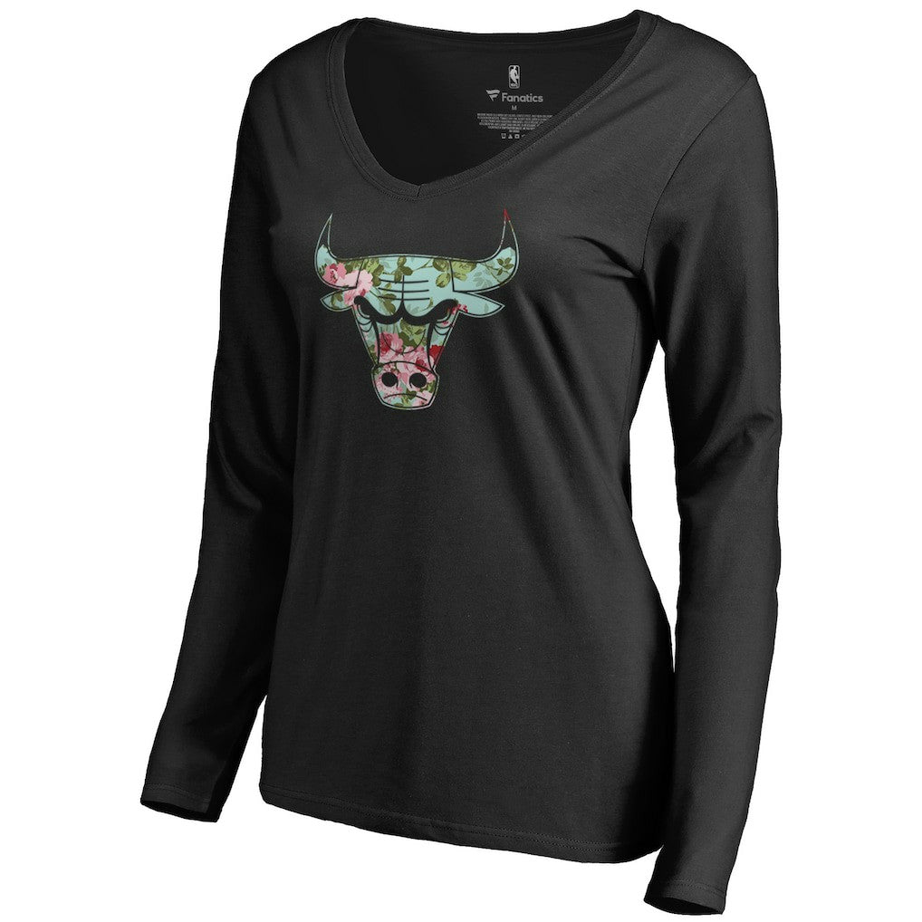 NBA Chicago Bulls Women's Lovely V-Neck Long Sleeve T-Shirt sale
