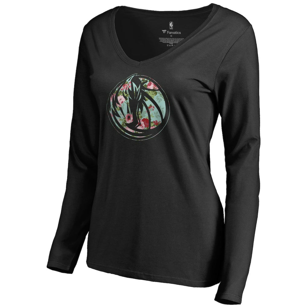 NBA Dallas Mavericks Women's Lovely V-Neck Long Sleeve T-Shirt sale
