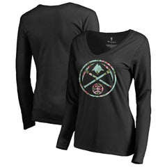 NBA Denver Nuggets Women's Lovely Long Sleeve V-Neck T-Shirt sale