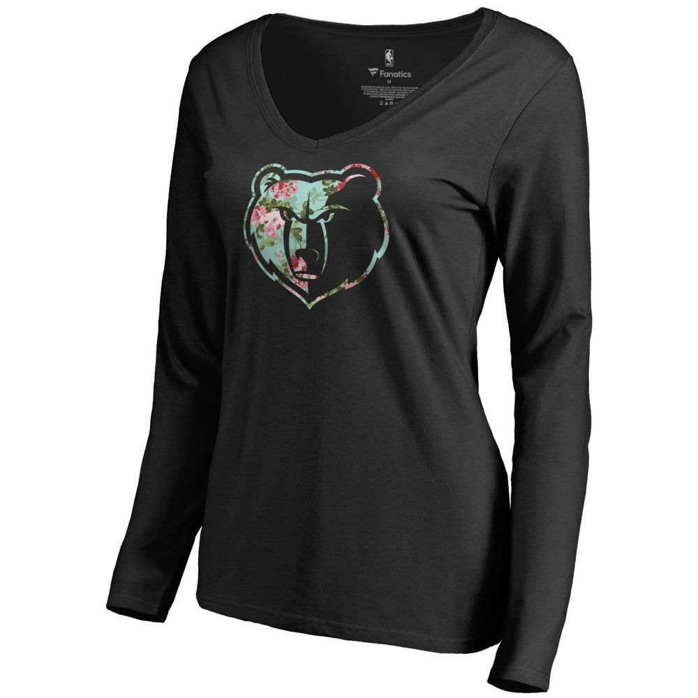 NBA Memphis Grizzlies Women's Lovely Long Sleeve V-Neck T-Shirt