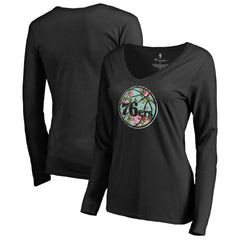 NBA Philadelphia 76ers Women's Lovely V-Neck Long Sleeve T-Shirt