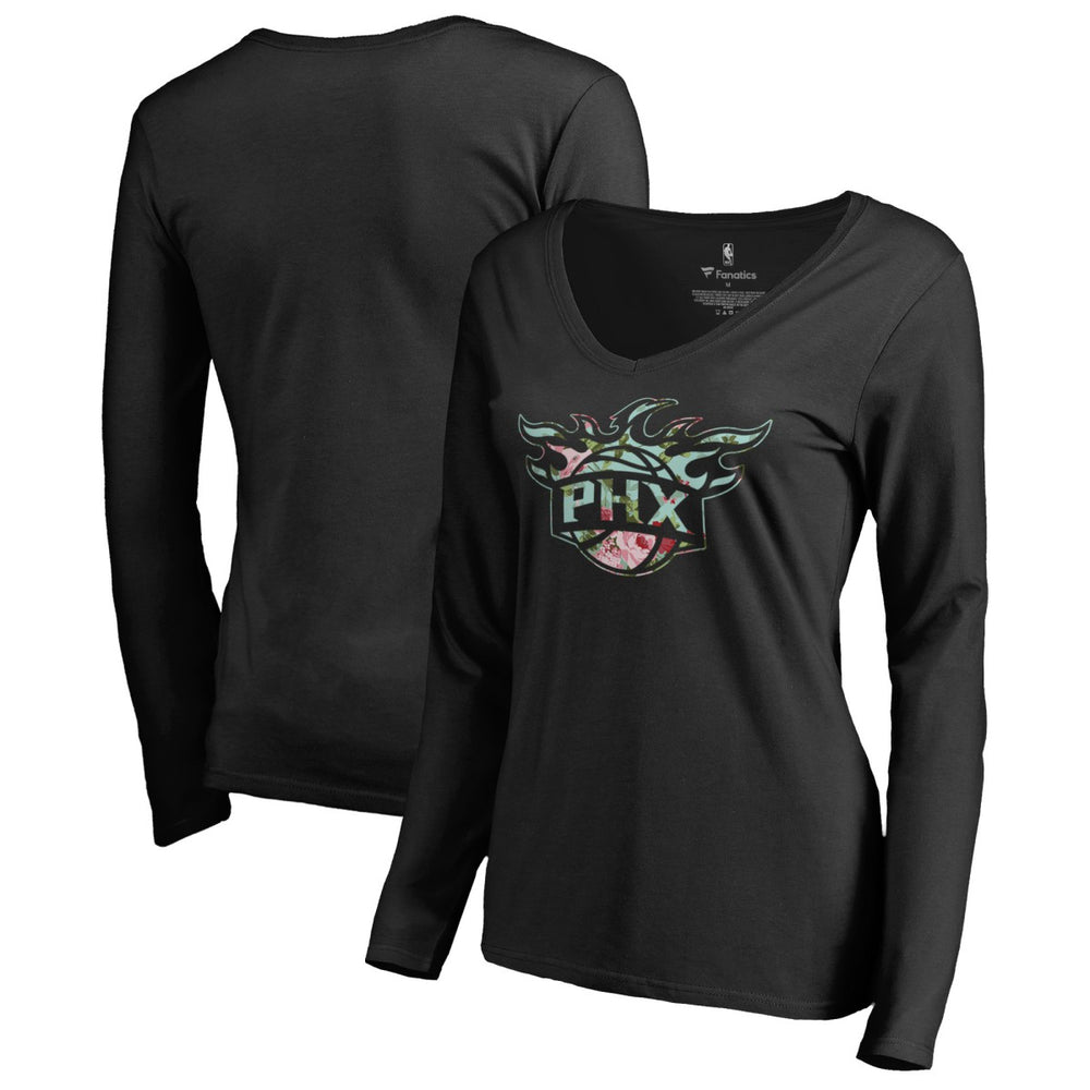 NBA Phoenix Suns Women's Lovely V-Neck Long Sleeve T-Shirt