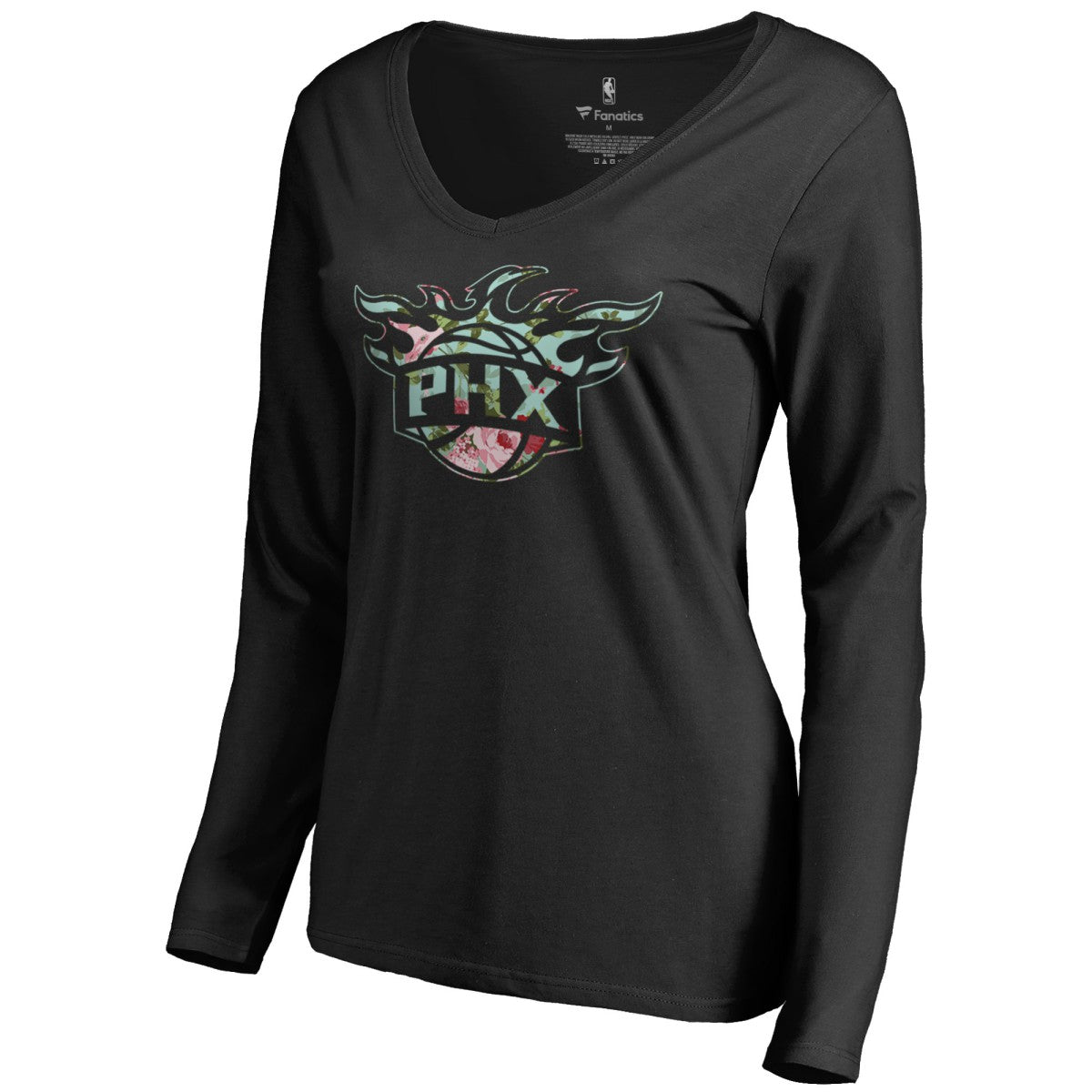 NBA Phoenix Suns Women's Lovely V-Neck Long Sleeve T-Shirt