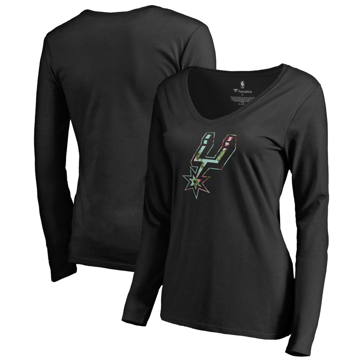 NBA San Antonio Spurs Women's Lovely V-Neck Long Sleeve T-Shirt