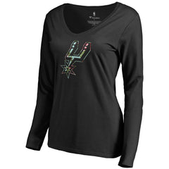NBA San Antonio Spurs Women's Lovely V-Neck Long Sleeve T-Shirt