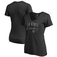 NHL Black Los Angeles Kings Women's Graceful V-Neck T-Shirt