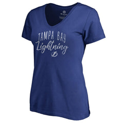 NHL Blue Tampa Bay Lightning Women's Graceful V-Neck T-Shirt