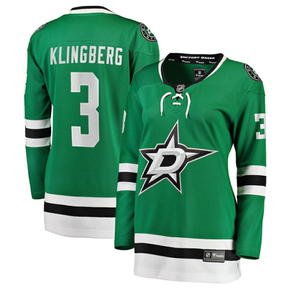 NHL Kelly Green John Klingberg Dallas Stars Fanatics Women's Breakaway Player Jersey