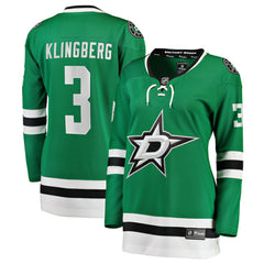NHL Kelly Green John Klingberg Dallas Stars Fanatics Women's Breakaway Player Jersey