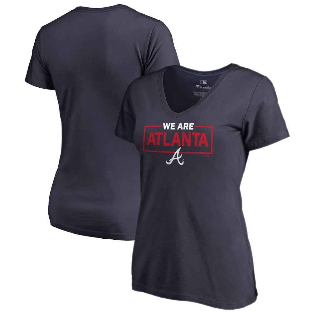 MLB Atlanta Braves Women's We Are Icon V-Neck T-Shirt