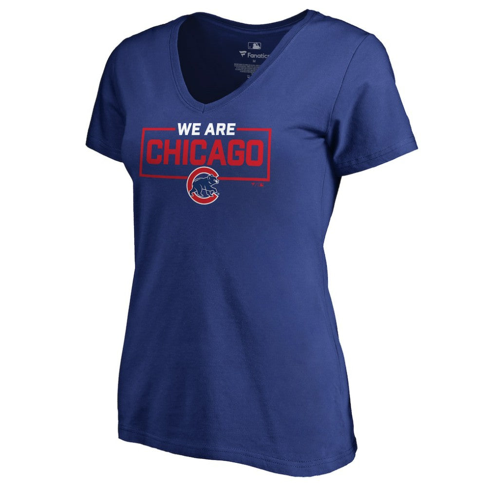 MLB Chicago Cubs Women's We Are Icon V-Neck T-Shirt