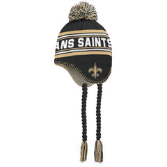 Preschool Jacquard Tassel Knit Hat with Pom - New Orleans Saints