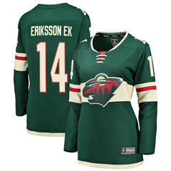 NHL Green Joel Eriksson Ek Minnesota Wild Fanatics Women's Breakaway Player Jersey