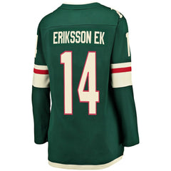 NHL Green Joel Eriksson Ek Minnesota Wild Fanatics Women's Breakaway Player Jersey