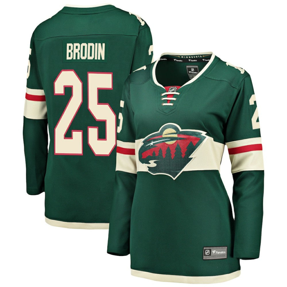 NHL Green Jonas Brodin Minnesota Wild Fanatics Women's Breakaway Player Jersey