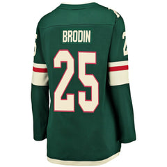 NHL Green Jonas Brodin Minnesota Wild Fanatics Women's Breakaway Player Jersey