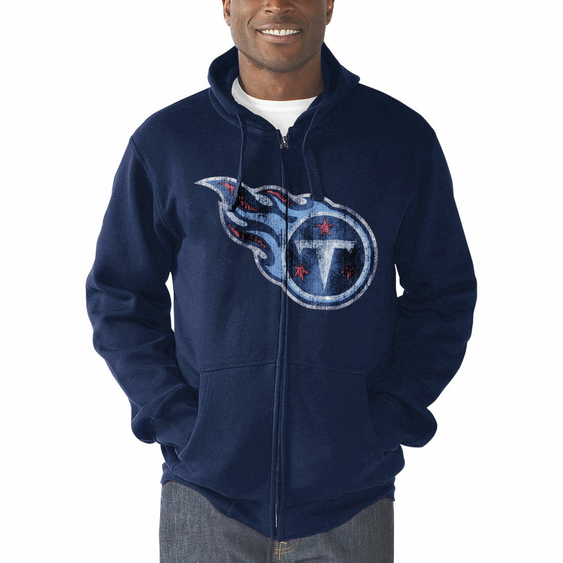 G-III Sports by Carl Banks Primary Logo Full-Zip Hoodie - Tennessee Titans