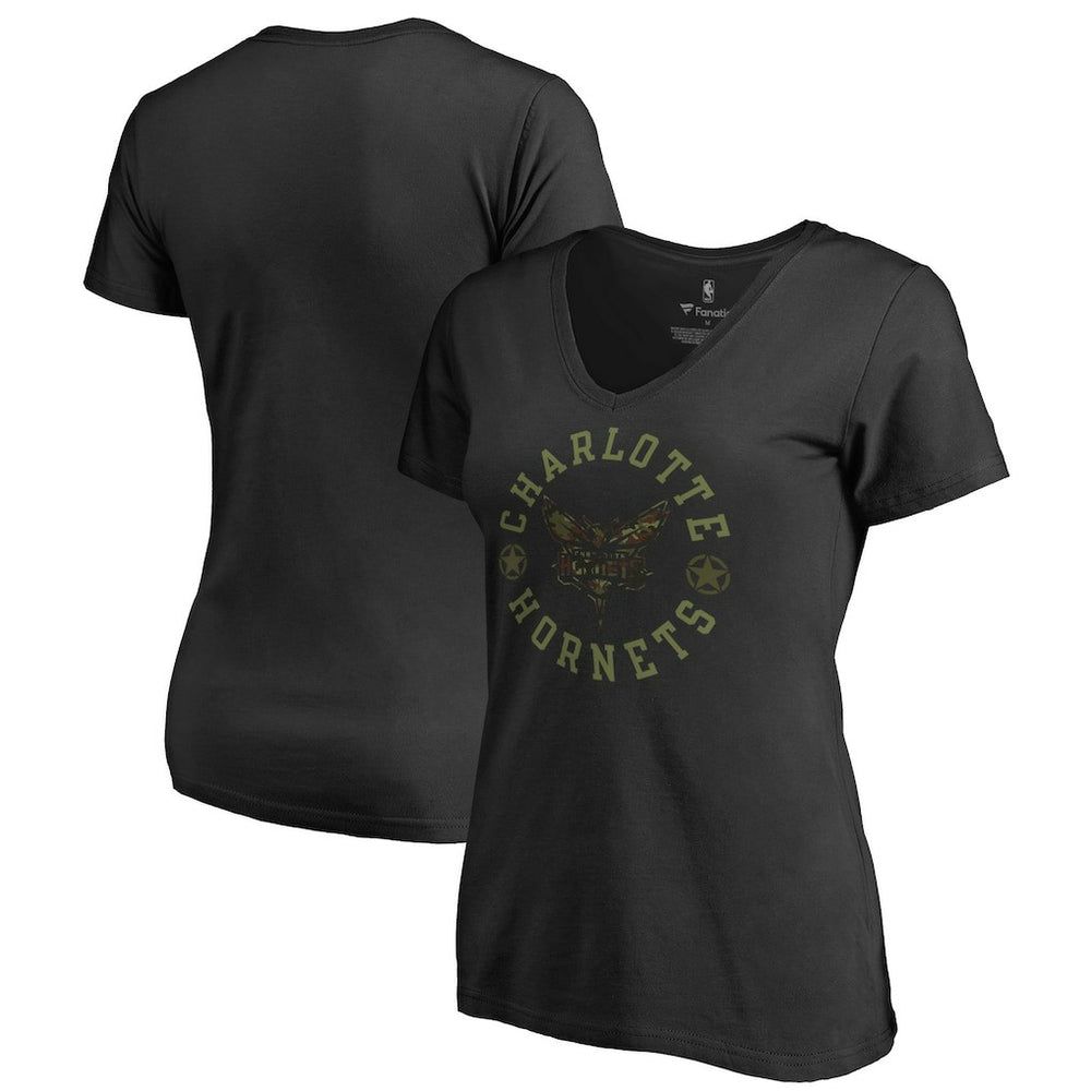 NBA Charlotte Hornets Women's Liberty V-Neck T-Shirt