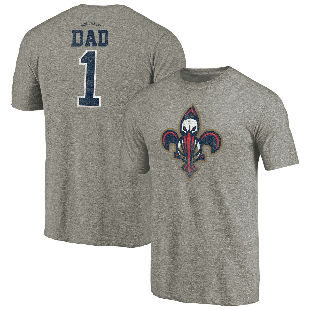 NBA New Orleans Pelicans Greatest Dad Tri-Blend T-Shirt