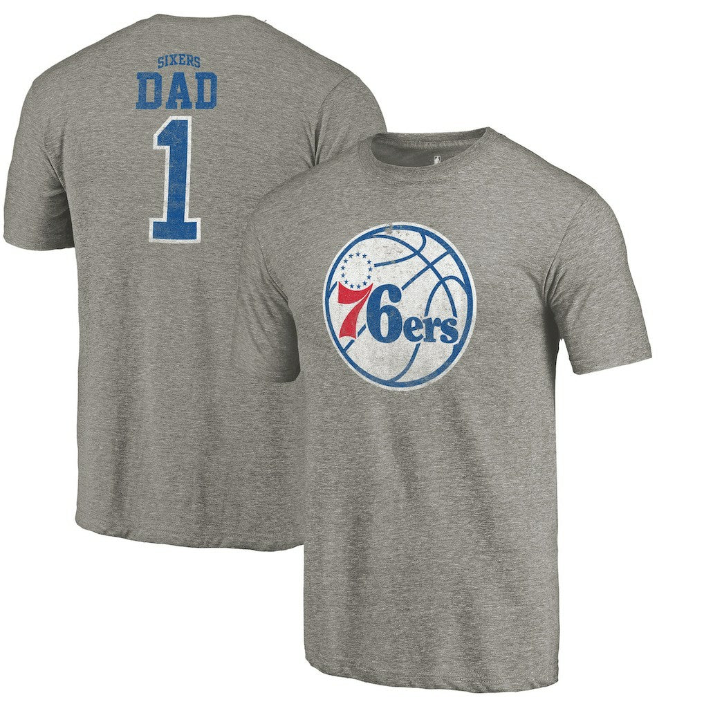 NBA Philadelphia 76ers Greatest Dad Tri-Blend T-Shirt