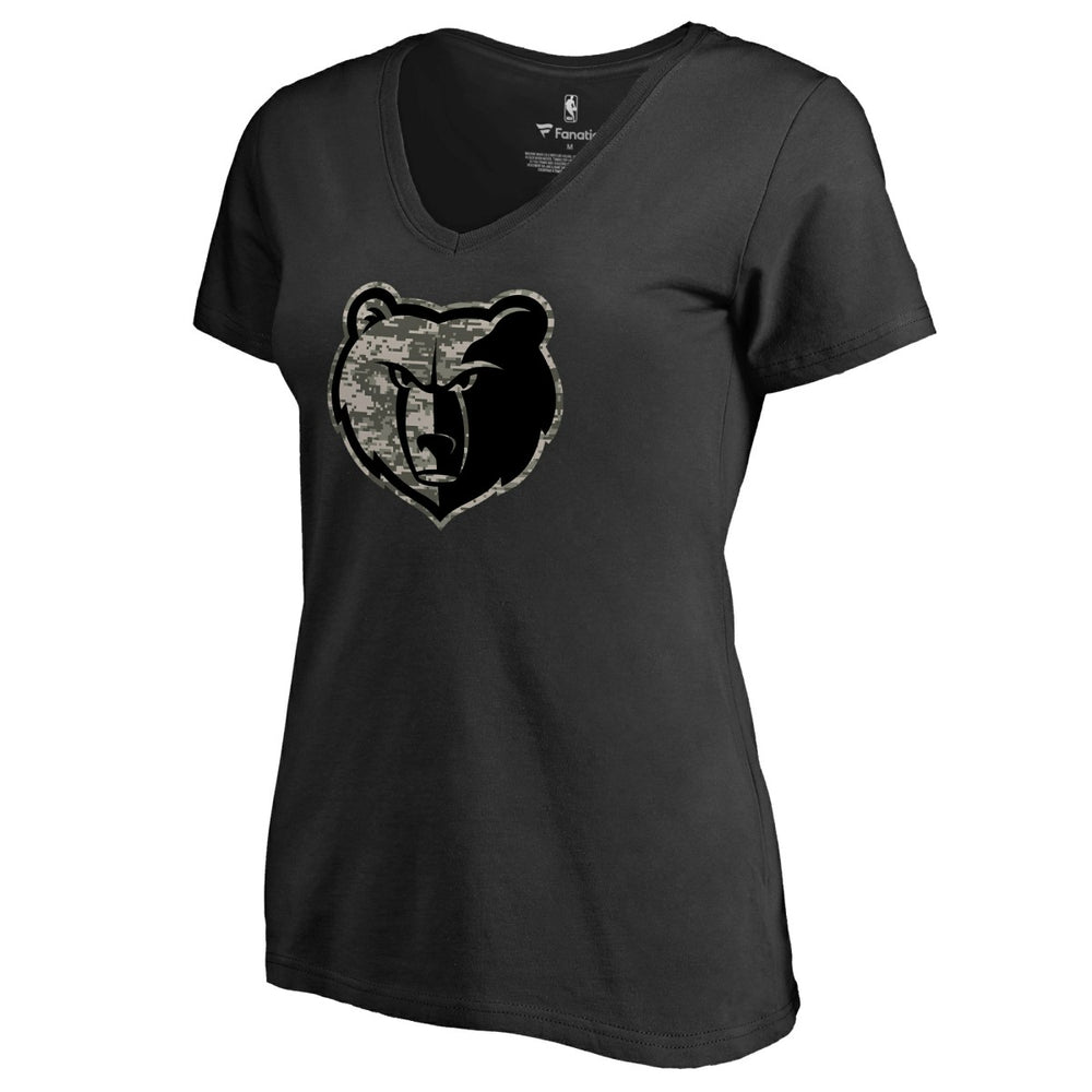 NBA Memphis Grizzlies Women's Cloak Camo V-Neck T-Shirt