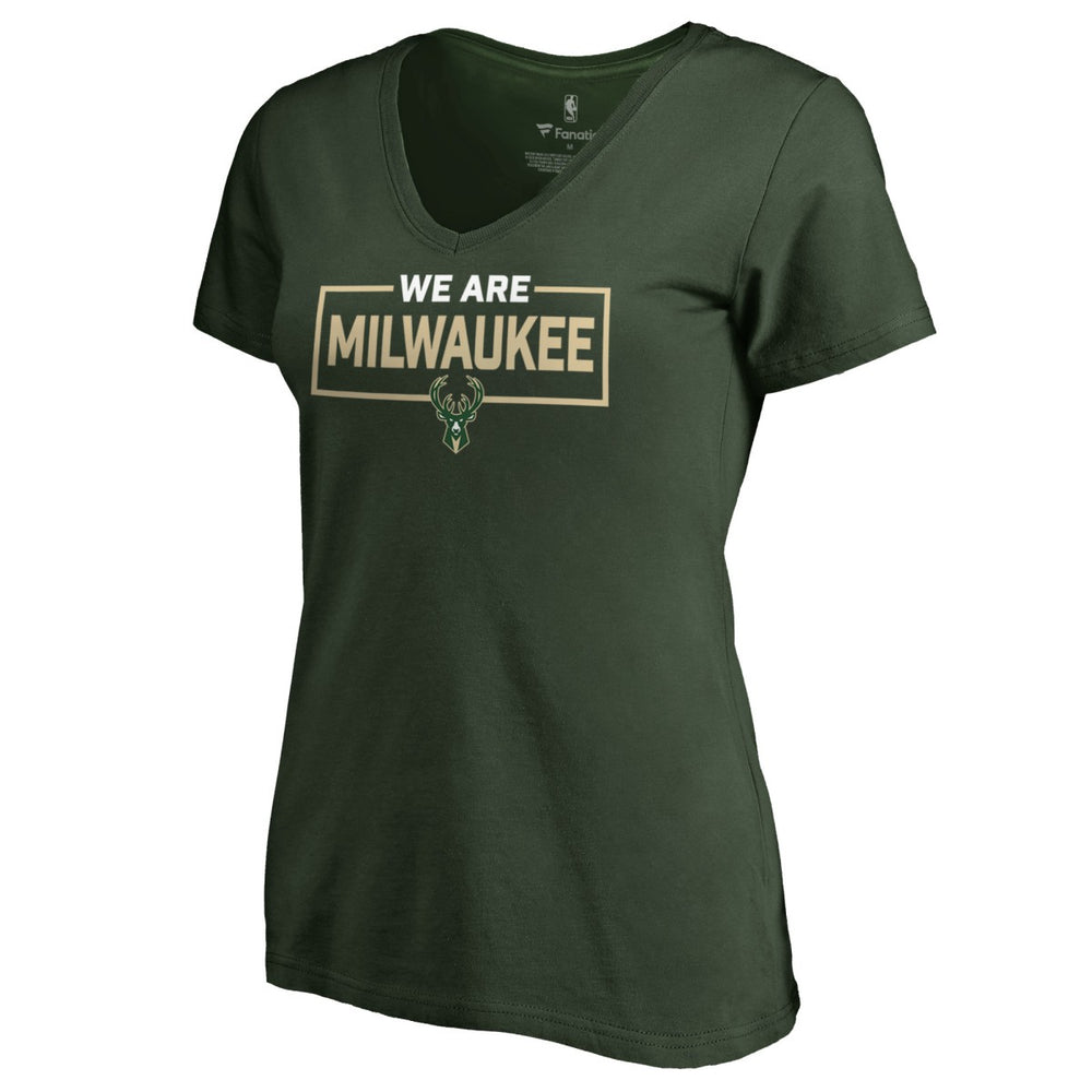 NBA Milwaukee Bucks Women's We Are Iconic Collection V-Neck T-Shirt