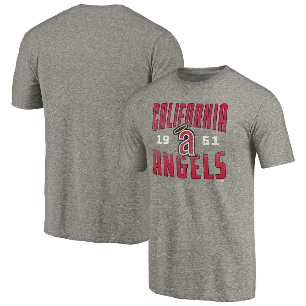 MLB California Angels Cooperstown Collection Vintage Antique Stack Tri-Blend T-Shirt