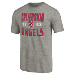 MLB California Angels Cooperstown Collection Vintage Antique Stack Tri-Blend T-Shirt