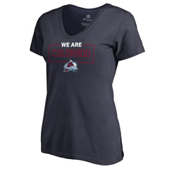 NHL Navy Colorado Avalanche Women's Iconic Collection V-Neck T-Shirt
