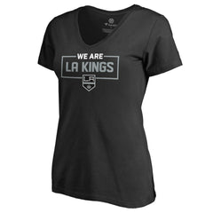 NHL Black Los Angeles Kings Women's Iconic Collection V-Neck T-Shirt