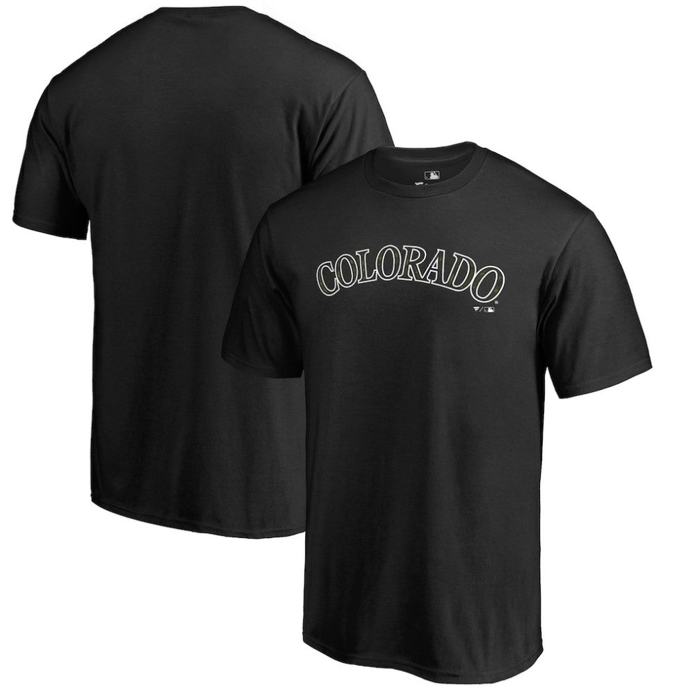 MLB Colorado Rockies Armed Forces Wordmark T-Shirt
