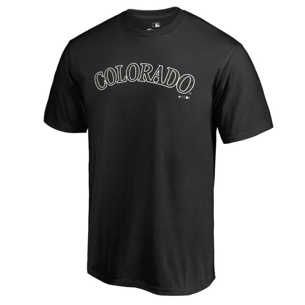 MLB Colorado Rockies Armed Forces Wordmark T-Shirt
