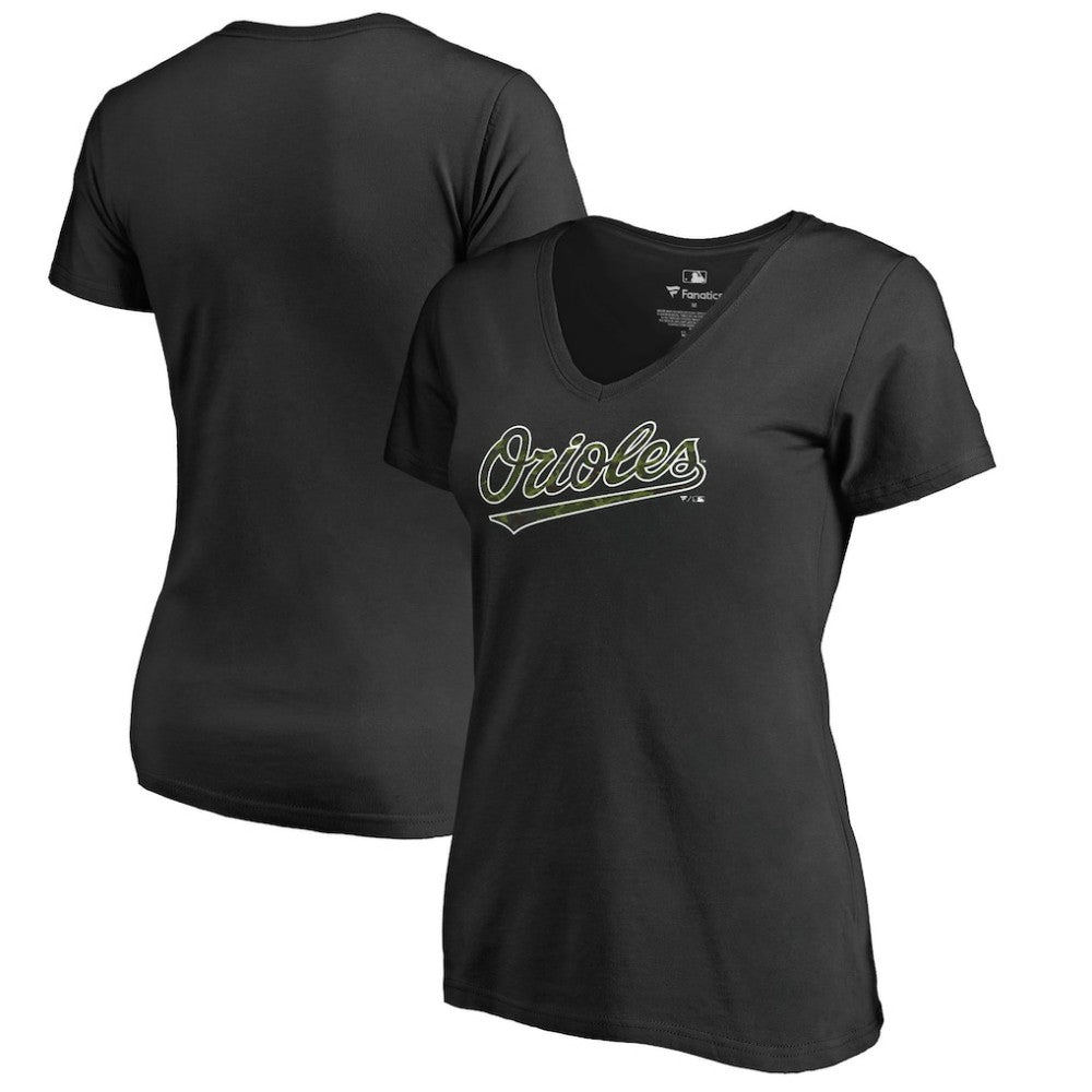 MLB Baltimore Orioles Women's Armed Forces Wordmark T-Shirt