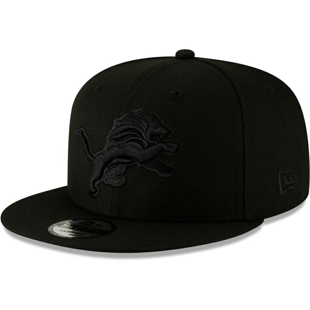 Black On Black 9FIFTY Adjustable Hat - Detroit Lions