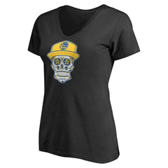 NBA Golden State Warriors Women's Hometown Collection Sugar Skull Alternate V-Neck T-Shirt sale