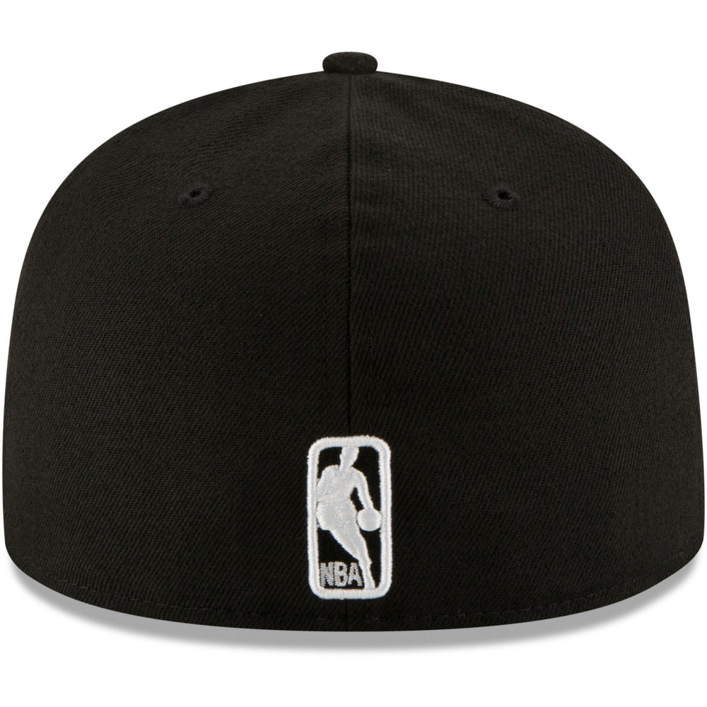 NBA Oklahoma City Thunder Black & White Logo 59FIFTY Fitted Hat