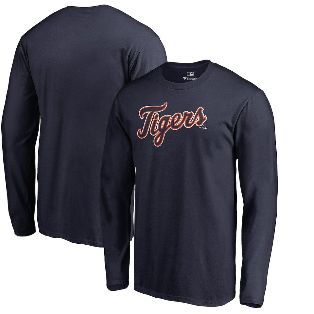 MLB Detroit Tigers Team Wordmark Long Sleeve T-Shirt