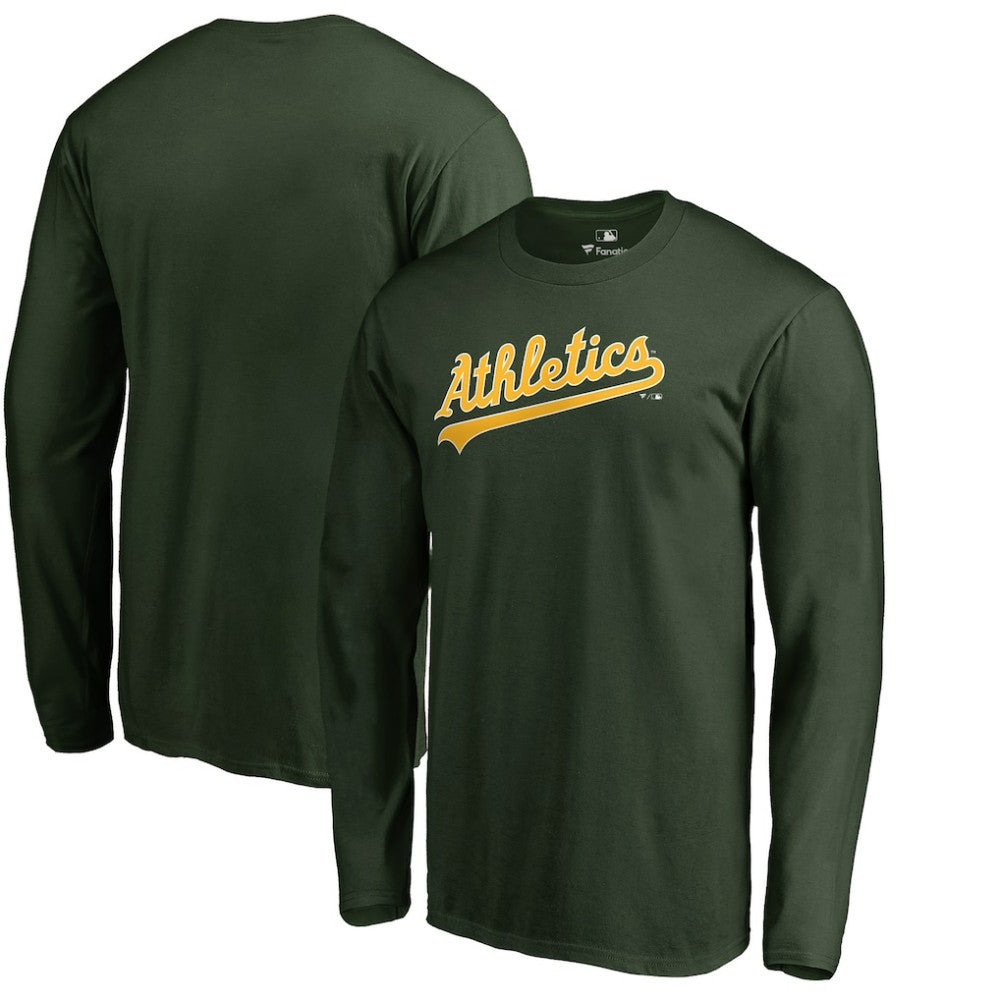 MLB Athletics Team Wordmark Long Sleeve T-Shirt