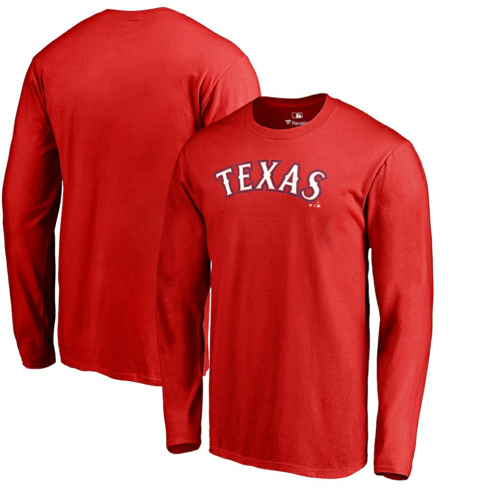 MLB Texas Rangers Team Wordmark Long Sleeve T-Shirt