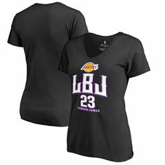 NBA LeBron James Los Angeles Lakers Women's Hometown Collection LBJ V-Neck T-Shirt