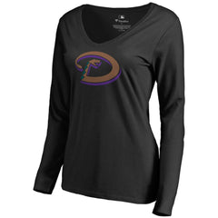 MLB Arizona Diamondbacks Women's Cooperstown Collection Forbes Long Sleeve V-Neck T-Shirt