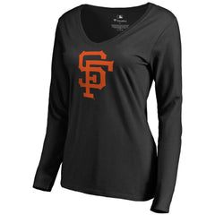 MLB San Francisco Giants Women's Cooperstown Collection Forbes Long Sleeve V-Neck T-Shirt