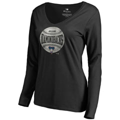 MLB Arizona Diamondbacks Women's Cooperstown Collection Slider Long Sleeve V-Neck T-Shirt