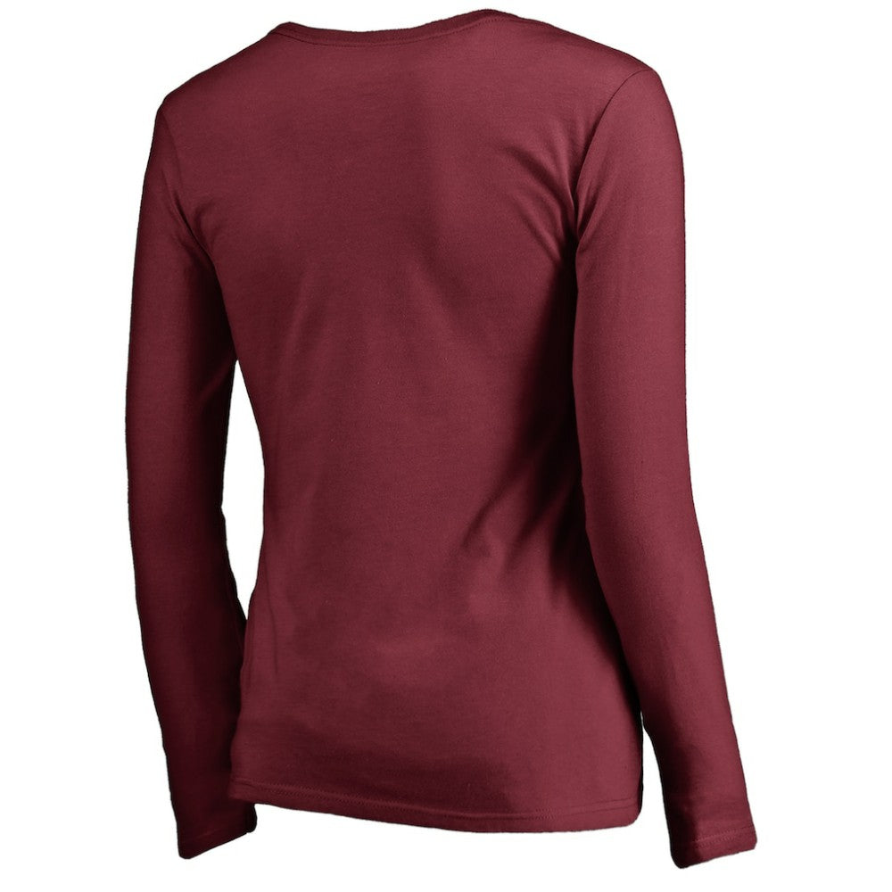 MLB Philadelphia Phillies Women's Cooperstown Collection Slider Long Sleeve V-Neck T-Shirt